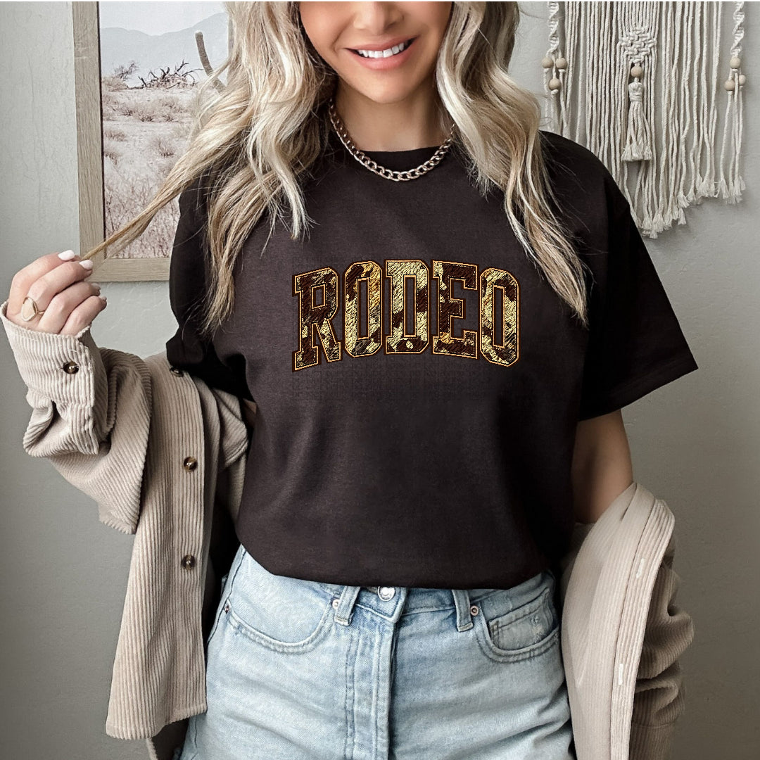 Rodeo faux fur cow print (Wildflower) DTF Transfer