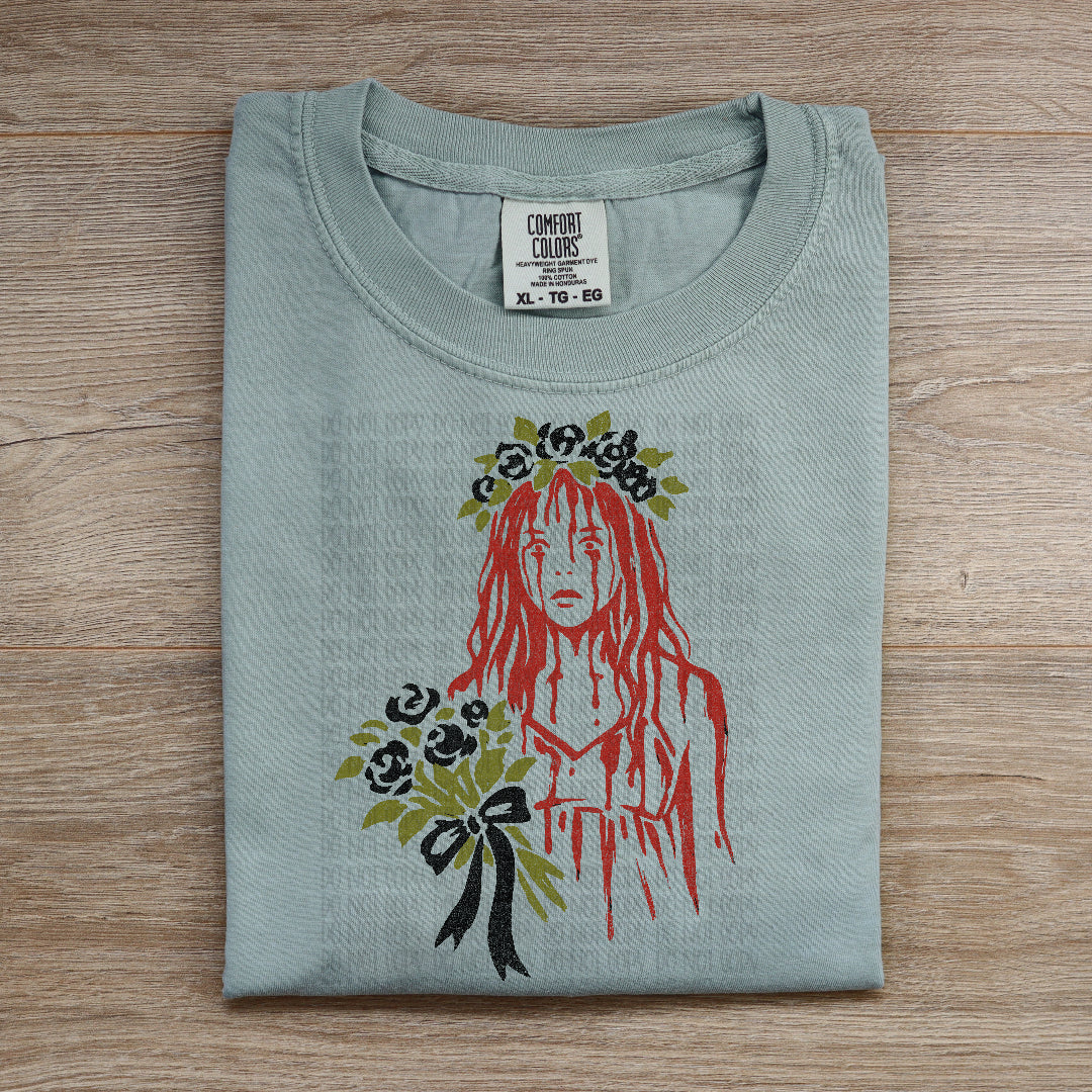 C. White floral doodle (Unhinged) DTF Transfer