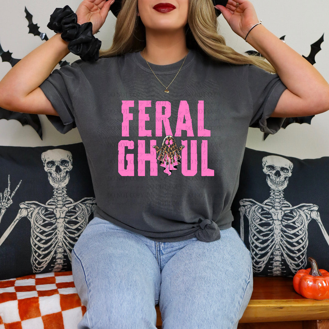 Feral ghoul pink and leopard (Texan) DTF Transfer