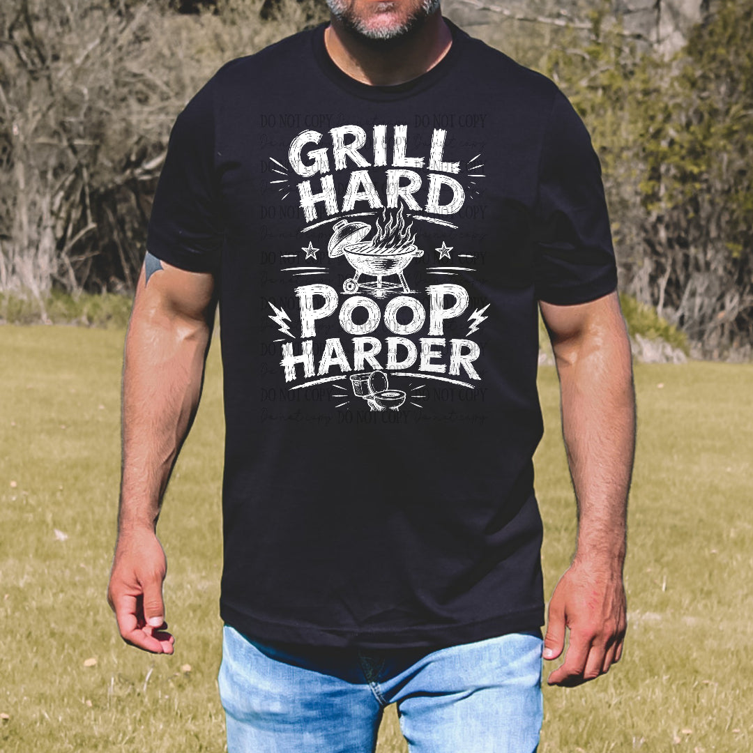 Grill hard WHITE (Crafti) DTF Transfer