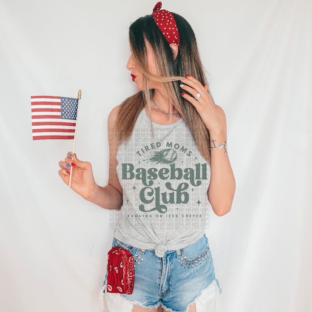 Baseball club green DTF transfer