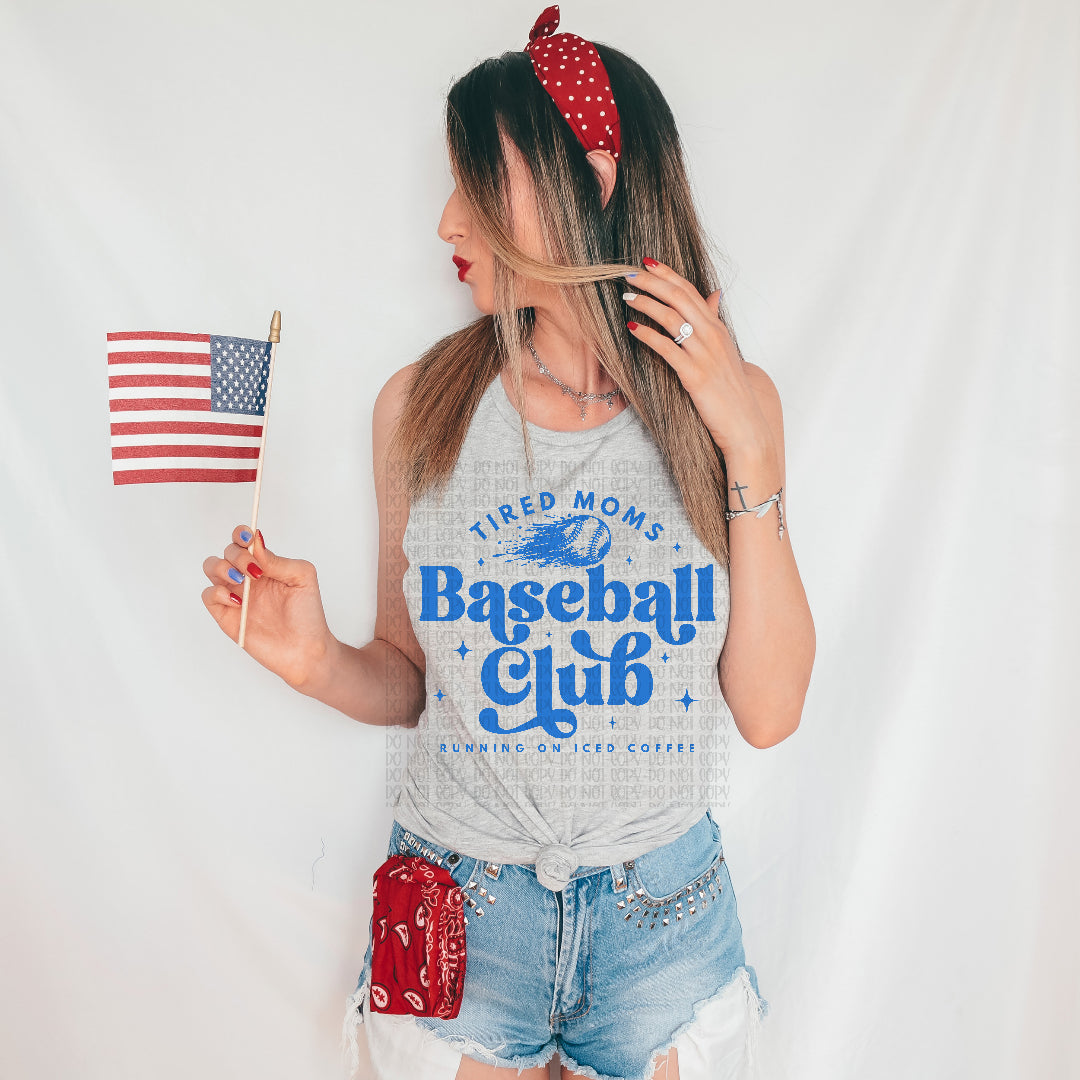 Baseball club blue Sunday Special DTF transfer