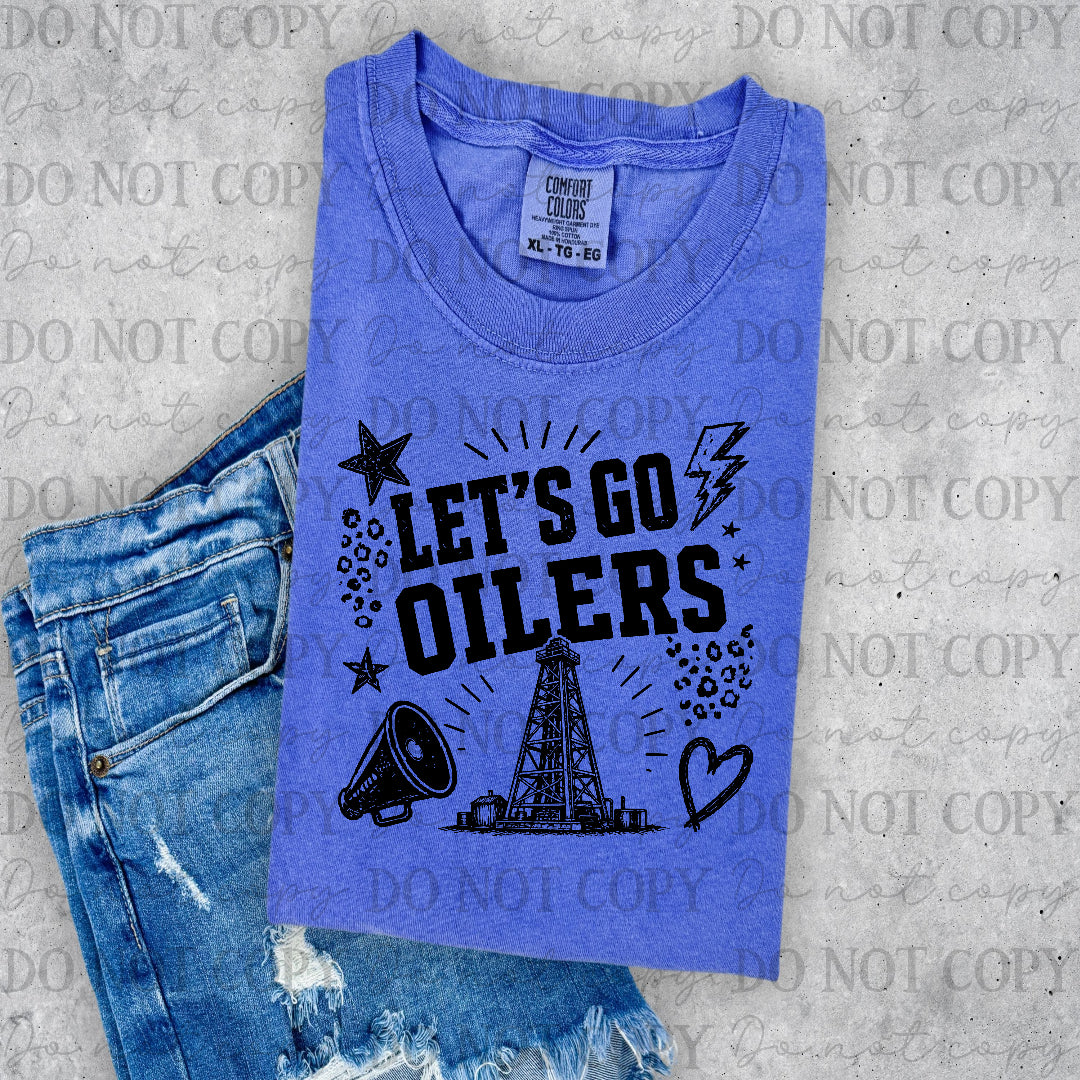 Oilers Let's Go Black (PH) DTF Transfer