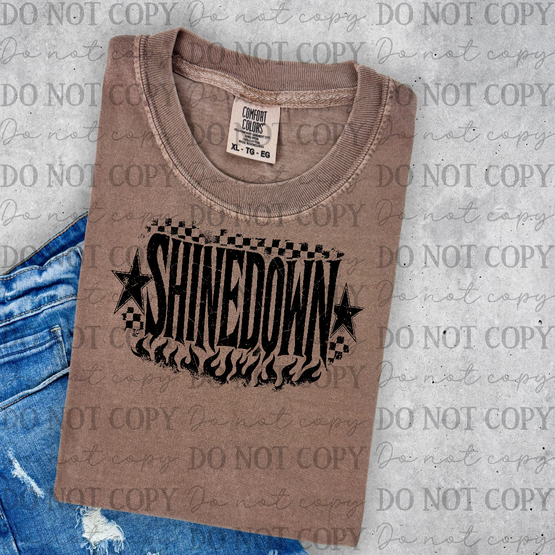 Shinedown - checkered back ground (Lyttle) DTF Transfer