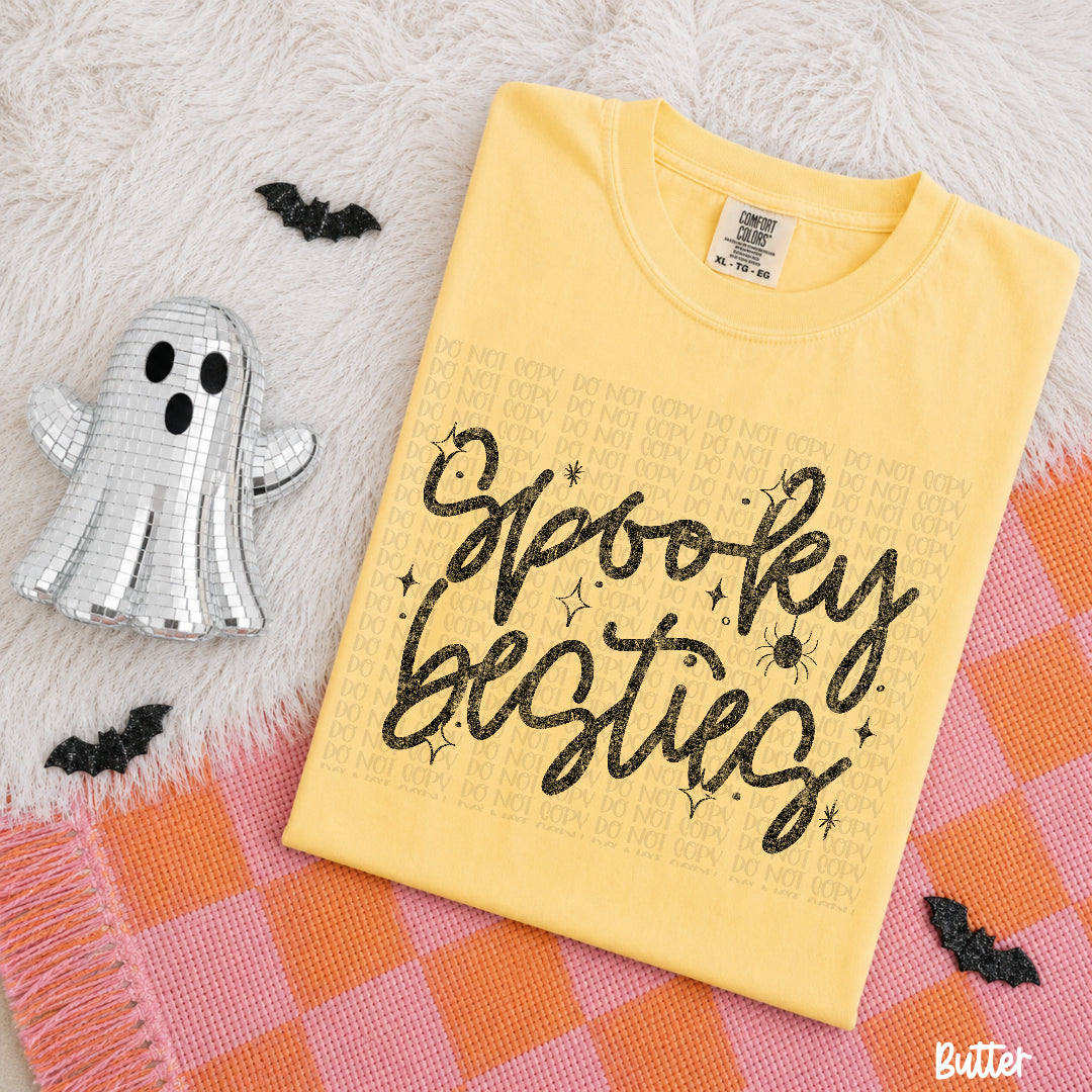 Spooky besties BLACK cursive (Scarlow) DTF Transfer