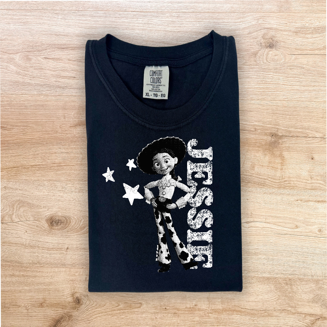 Jessie halftone WHITE Sunday Special DTF transfer