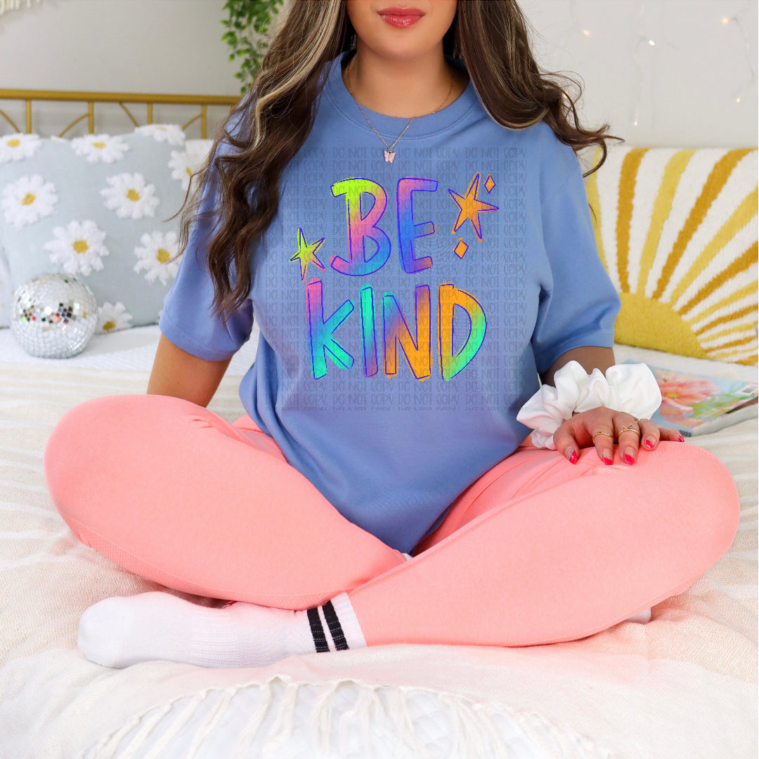 Be kind colorful effect DTF Transfer