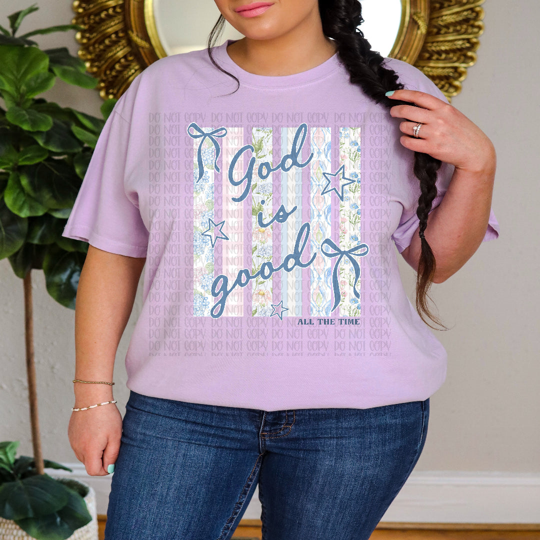 God is good beach stripes Sunday Special DTF transfer