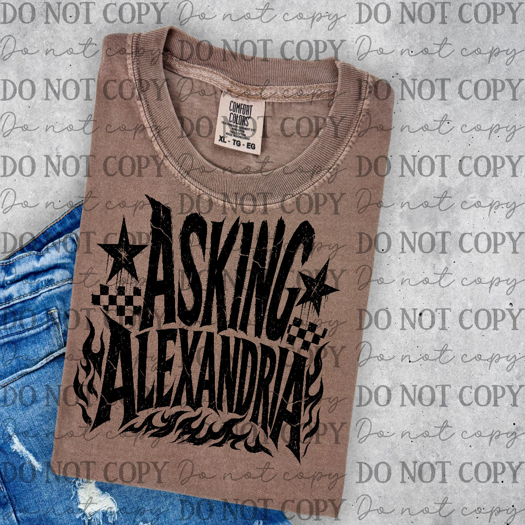 Asking Alexandria - checkered back ground (Lyttle) DTF Transfer