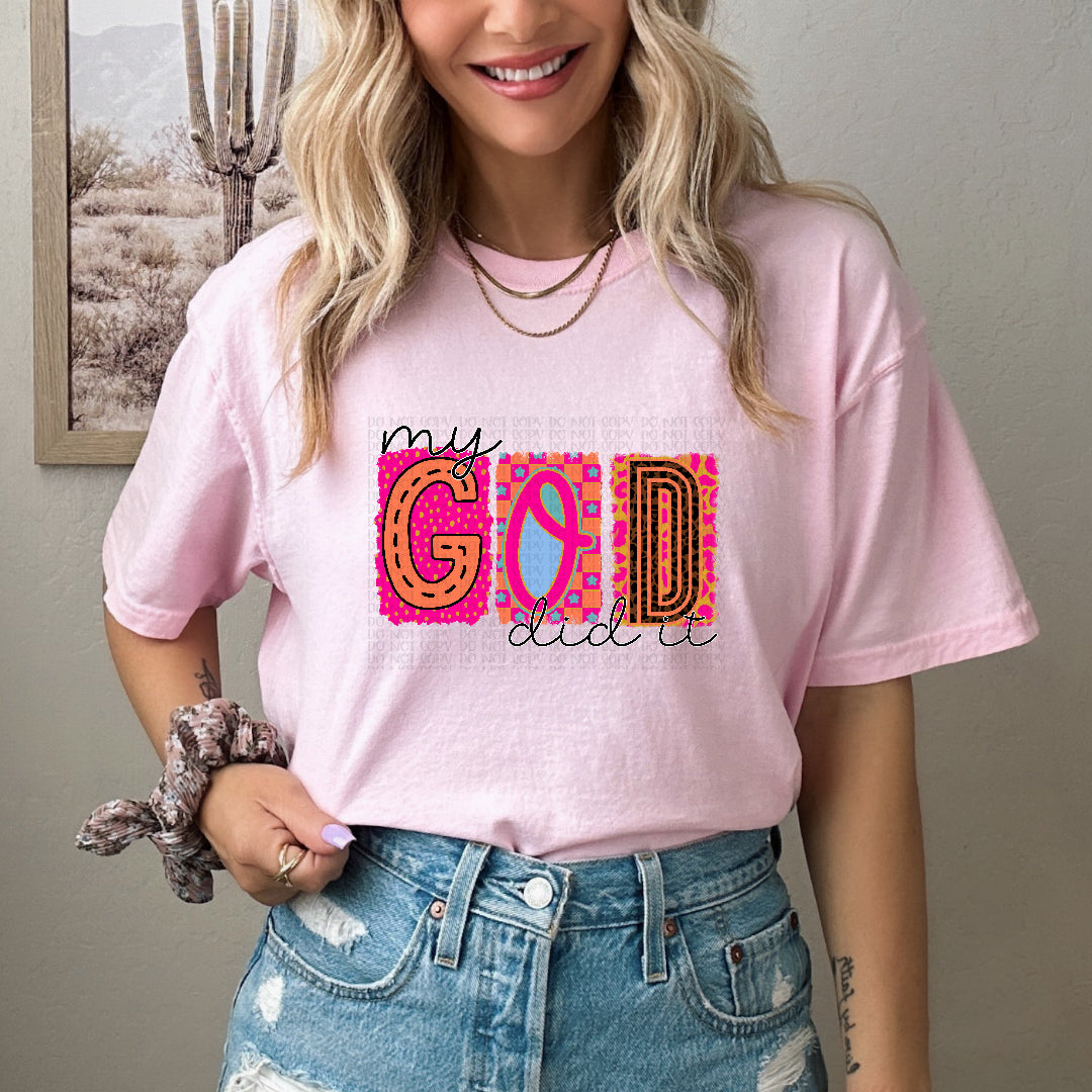 My god did it magazine font DTF Transfer