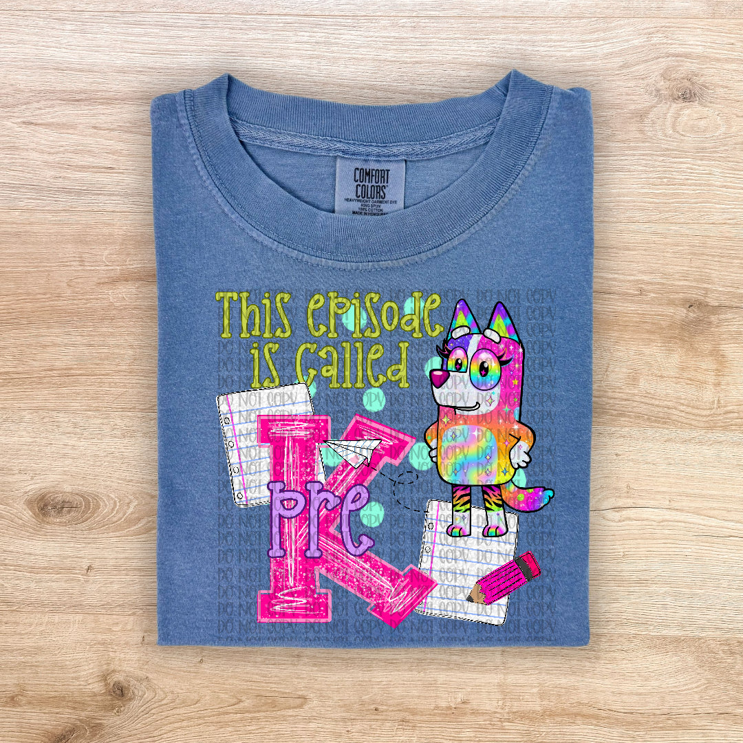 Pre-K rainbow blue heeler (DKD) DTF Transfer