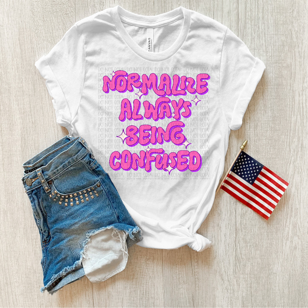 Normalize always being confused PINK (Scarlow) DTF Transfer