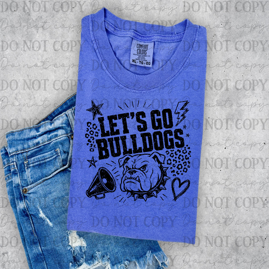 Bulldogs Let's Go Black (PH) DTF Transfer