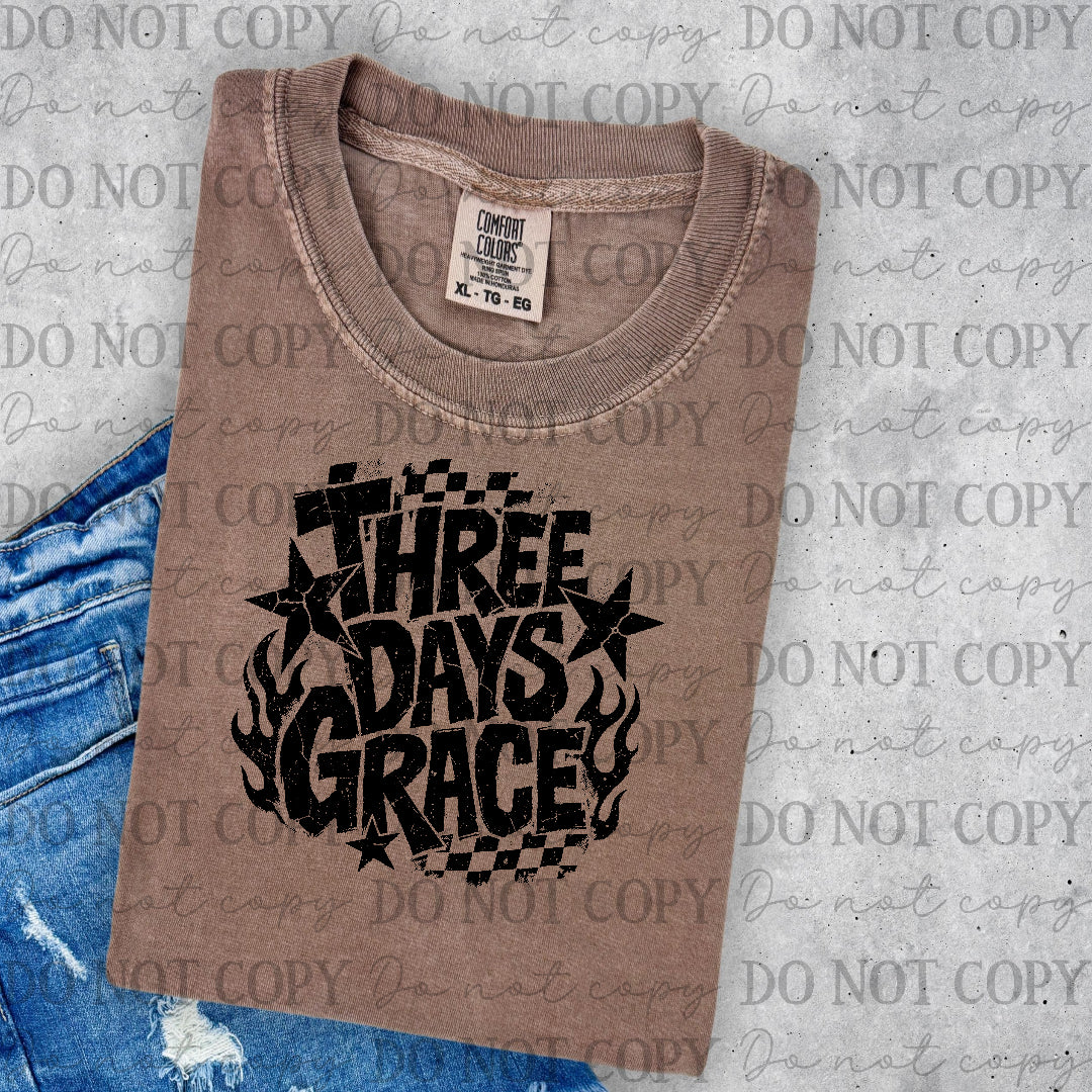 Three days grace - checkered back ground (Lyttle) DTF Transfer