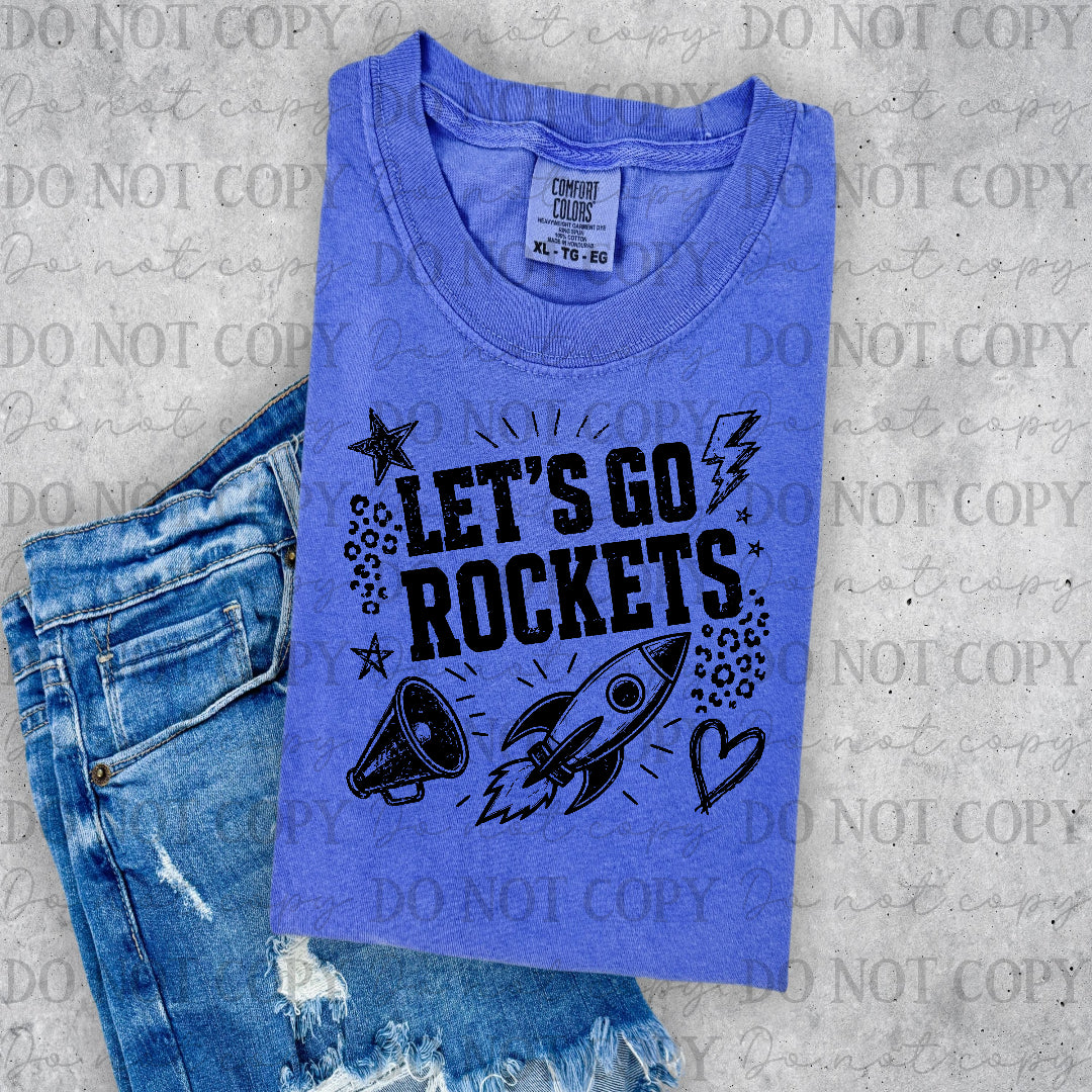 Rockets Let's Go Black (PH) DTF Transfer