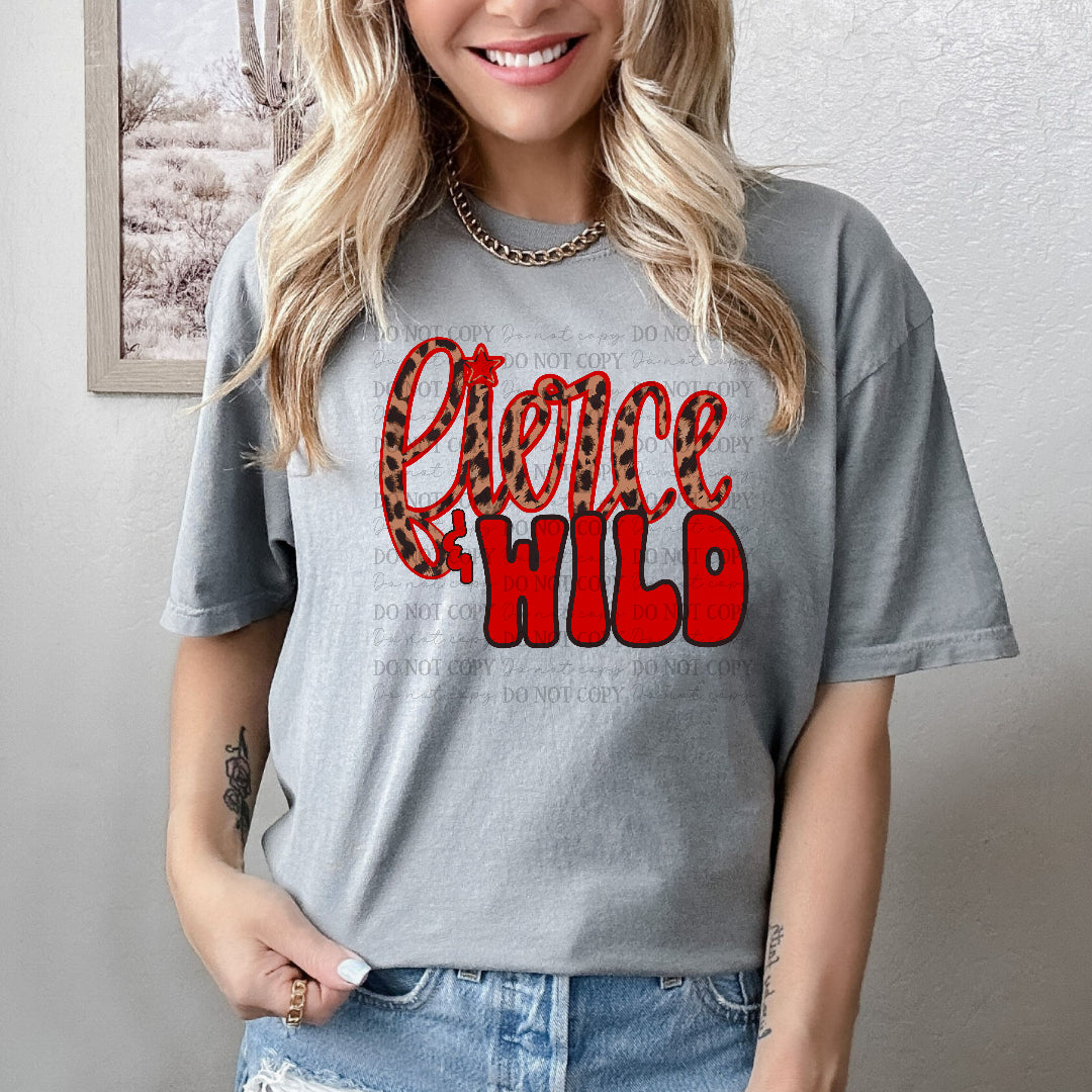 Fierce & wild red outline (MC) DTF Transfer