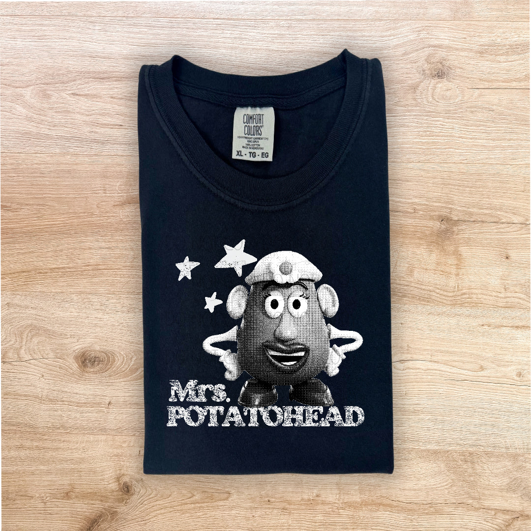 Mrs potato halftone WHITE (TIB) DTF Transfer