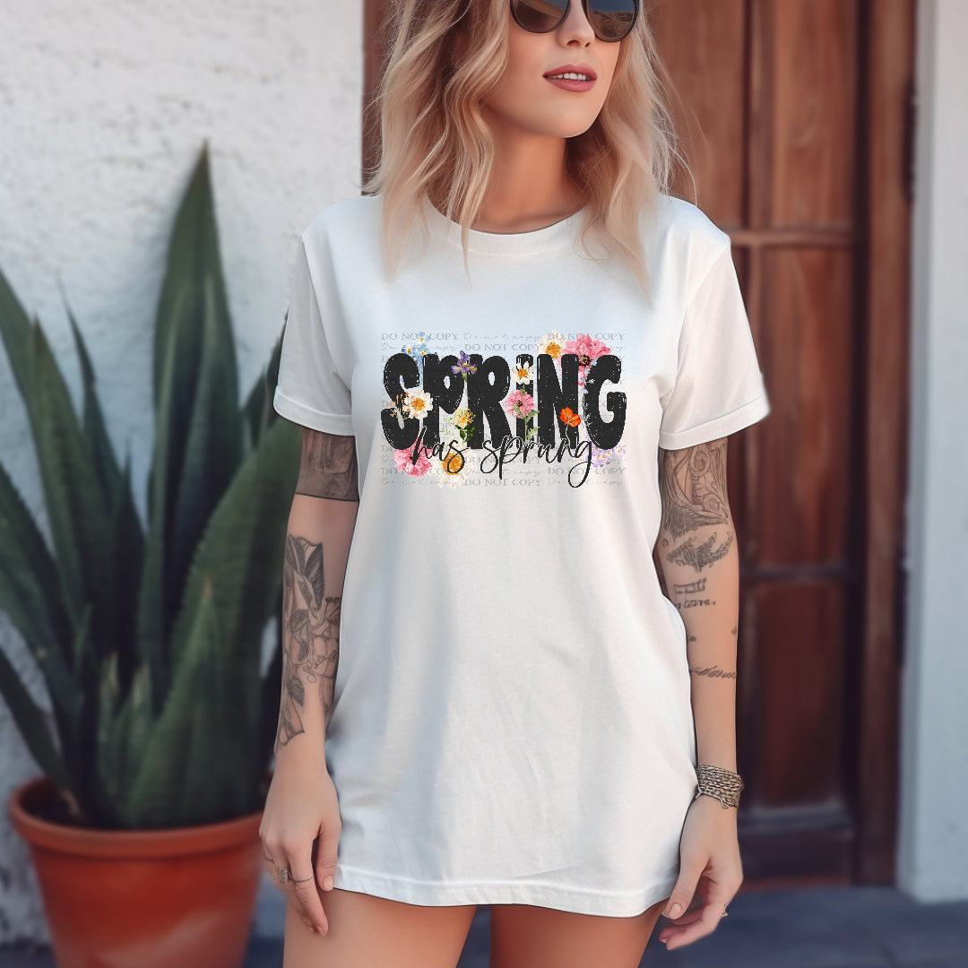 Spring has sprung floral (Scarlow) DTF Transfer
