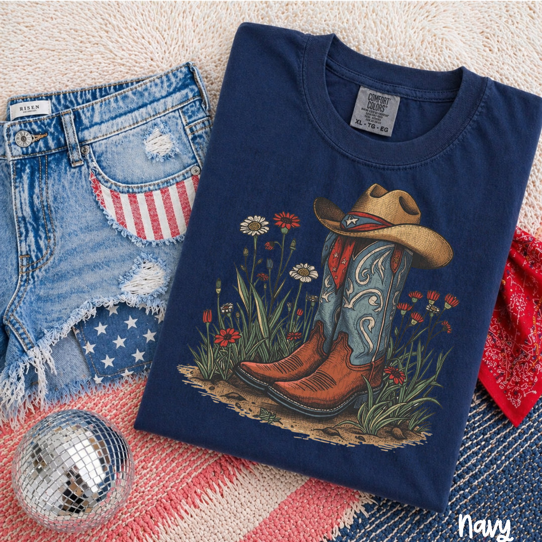 Wildflowers and boots (CSG) DTF Transfer