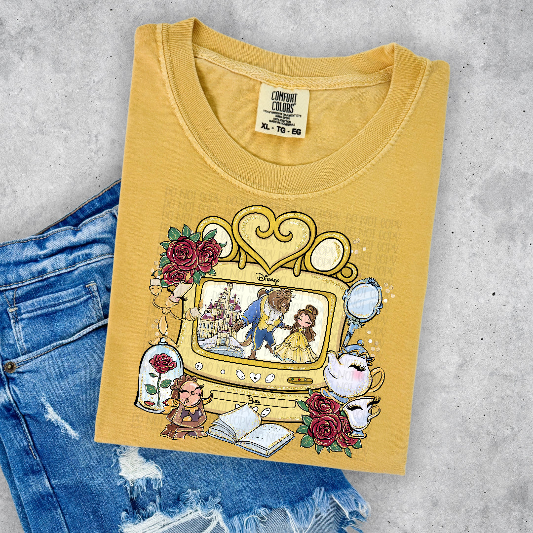 Vintage TV beast and princess (CST) DTF Transfer