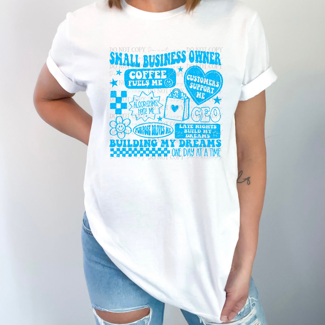 Small business owner BLUE (Scarlow) DTF Transfer