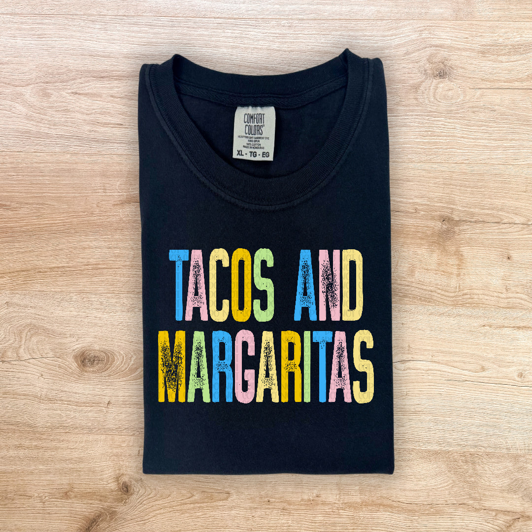Tacos and margaritas colorful grunge (Crafti) DTF Transfer