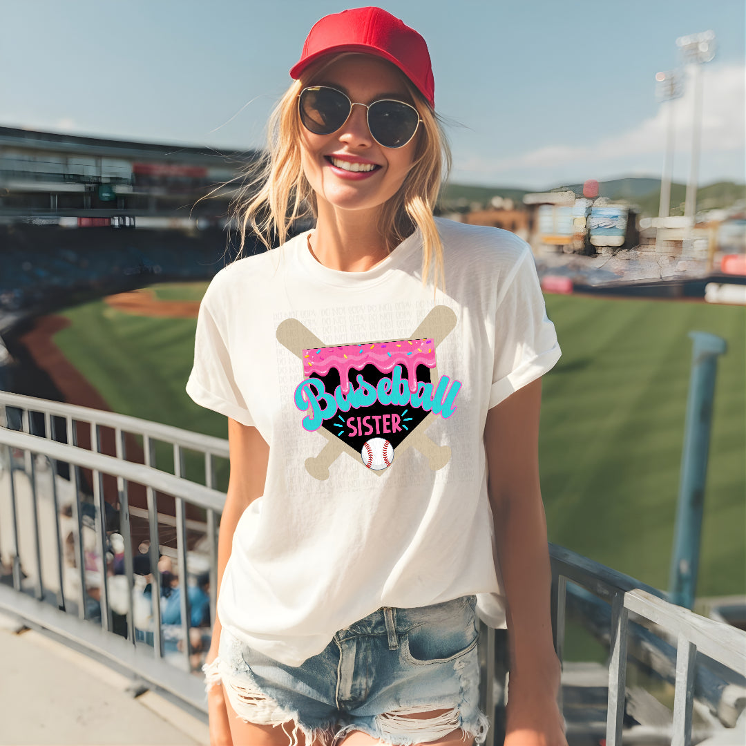 Baseball sister drip base (Wildflower) DTF Transfer