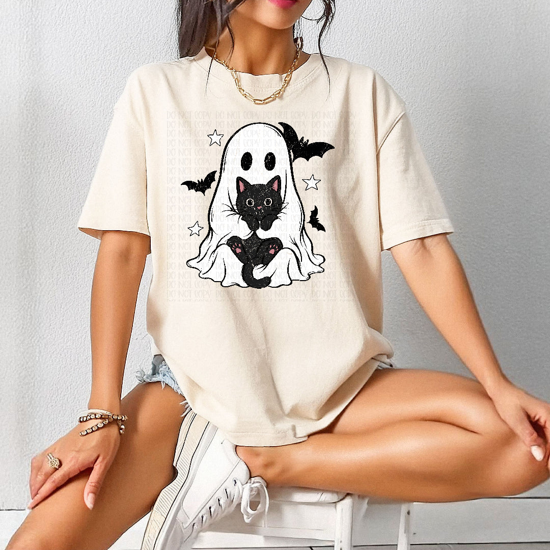 ghost with cat (Scarlow) DTF Transfer