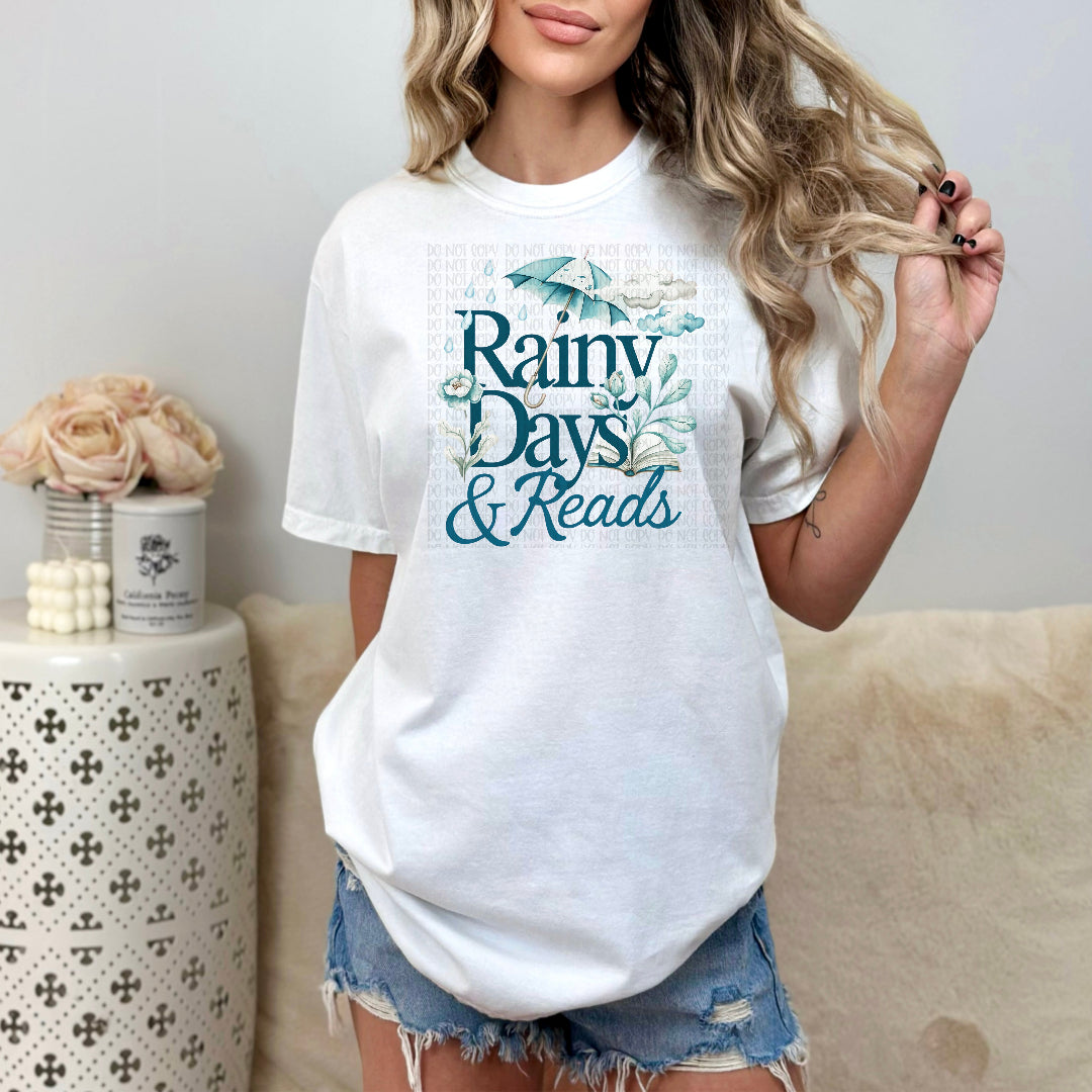 Rainy days & reads floral (Wildflower) DTF Transfer