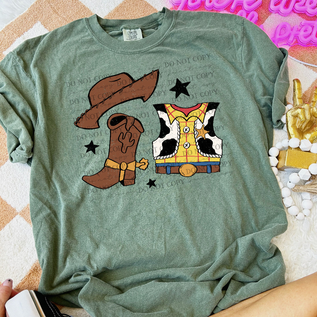 Cowboy distressed collage (Scarlow) DTF Transfer