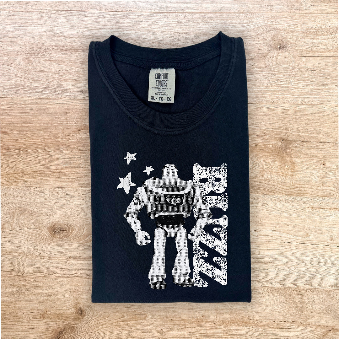 Toy astronaut halftone WHITE (TIB) DTF Transfer
