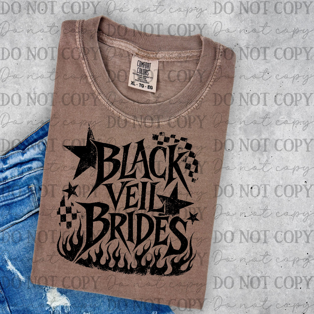 Black veil brides - checkered back ground (Lyttle) DTF Transfer
