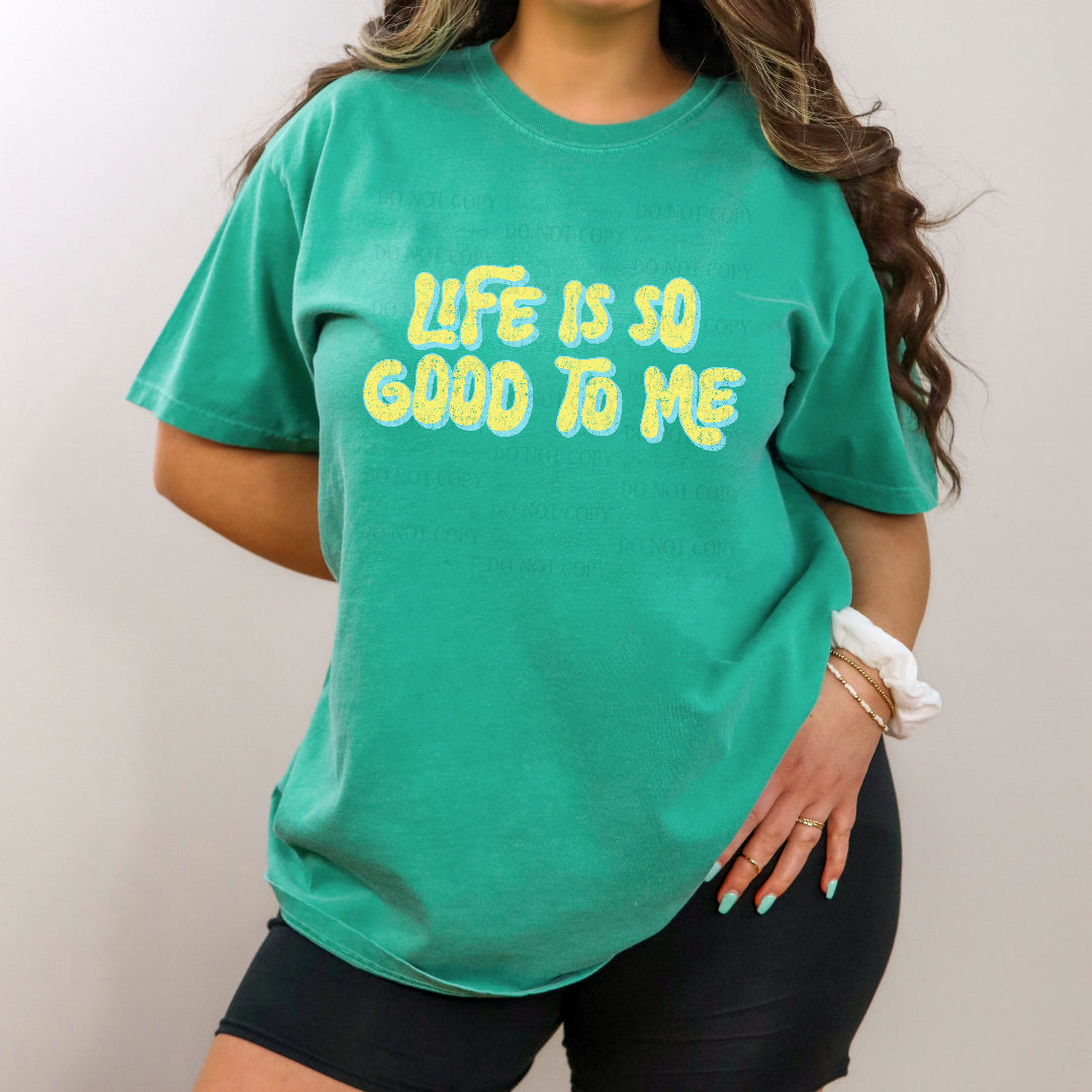 Life is so good to me blue outline (Scarlow) DTF Transfer