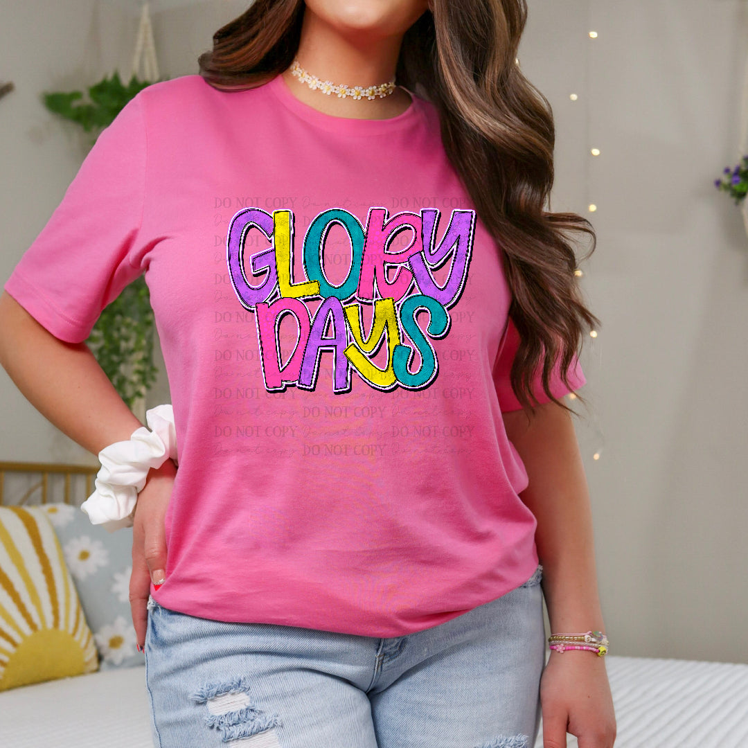Glory days white outline (Texasgal) DTF Transfer