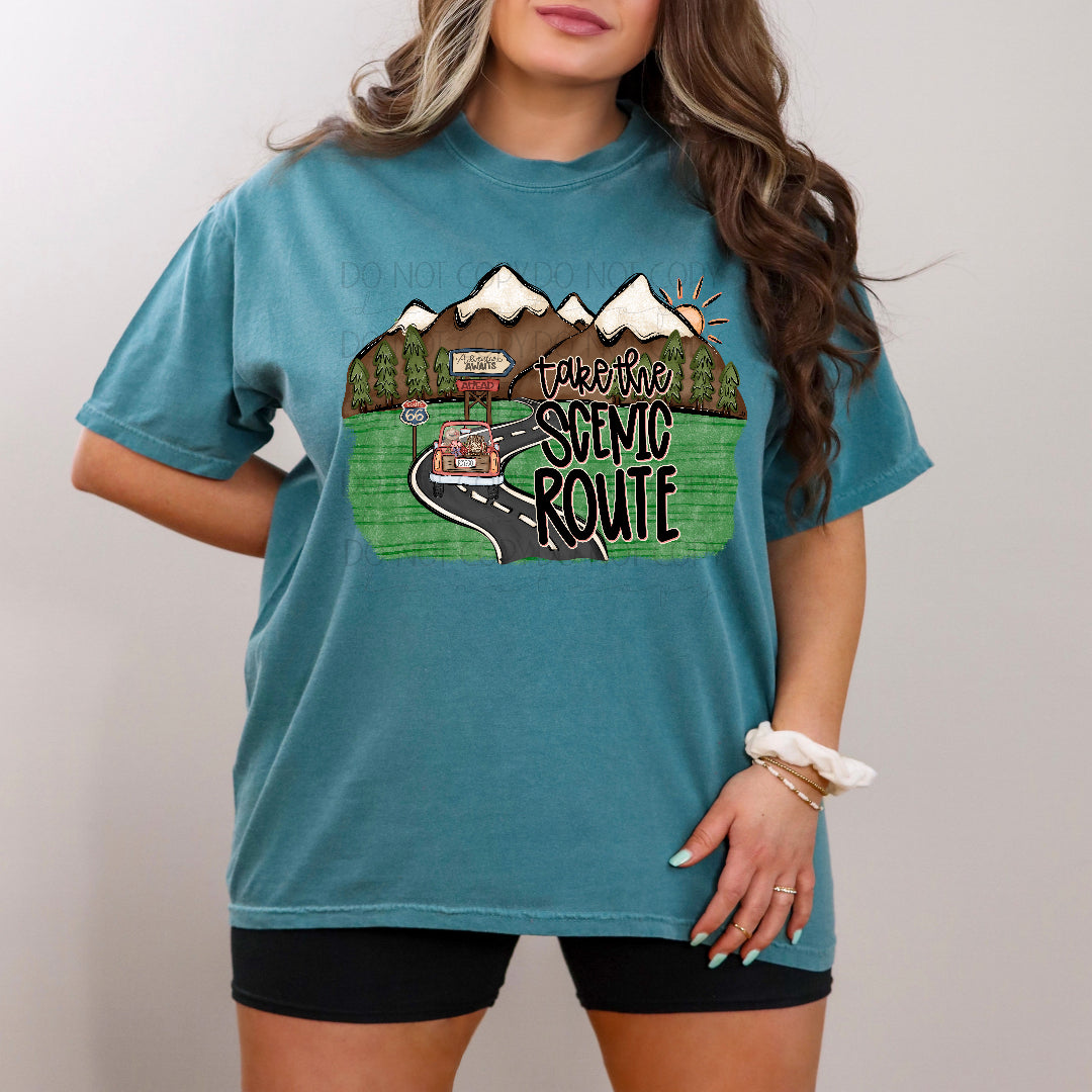 Take the scenic route (Texasgal) DTF Transfer