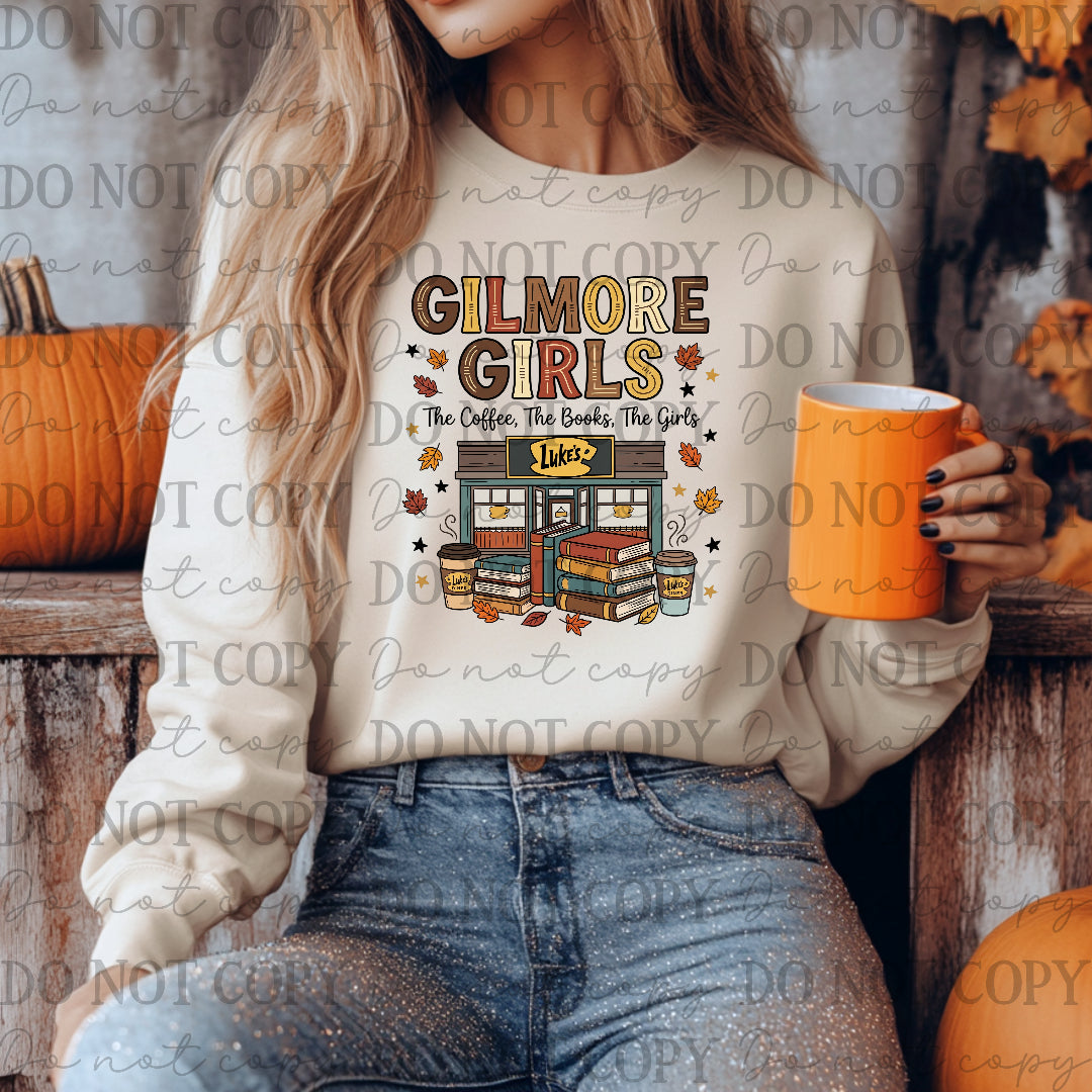 The Coffee, The Books, The Girls (CC) DTF transfer
