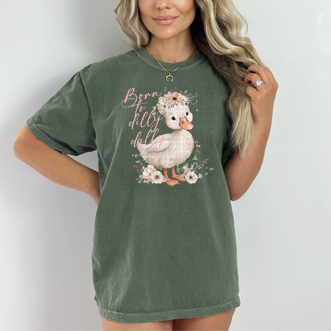Born to dilly dally duck (Wildflower) DTF Transfer