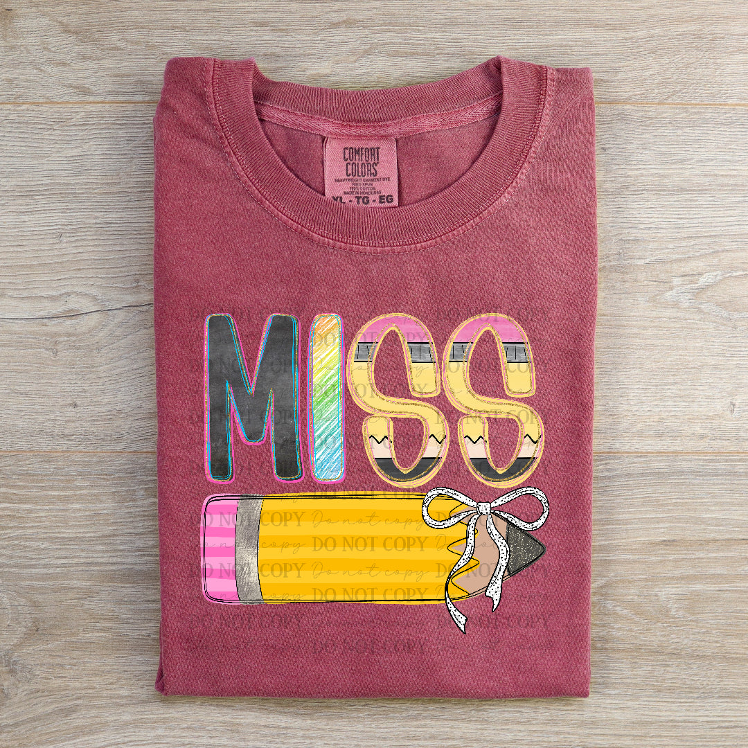 Miss colorful pencil (DKD) DTF Transfer