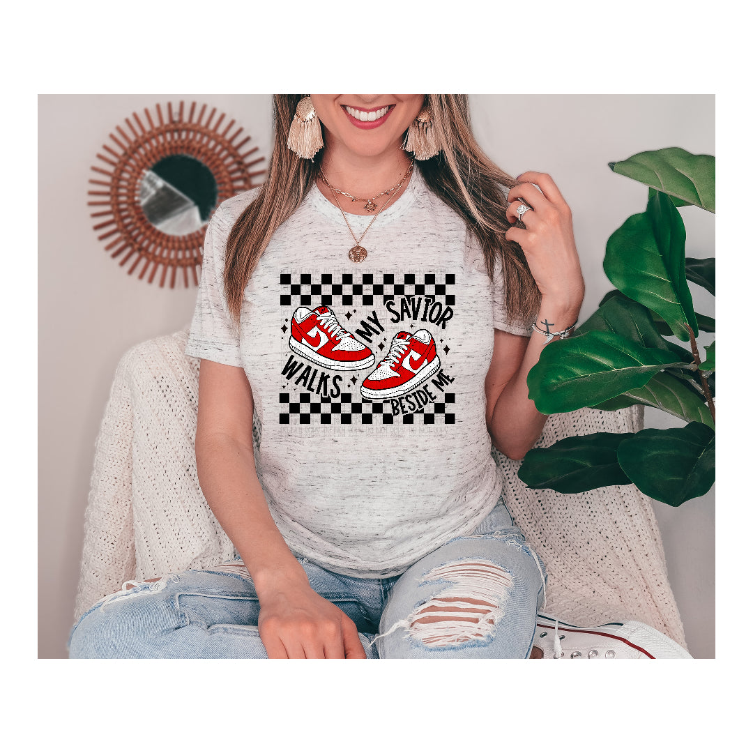 My savior walks beside me kicks (OHDD) DTF Transfer