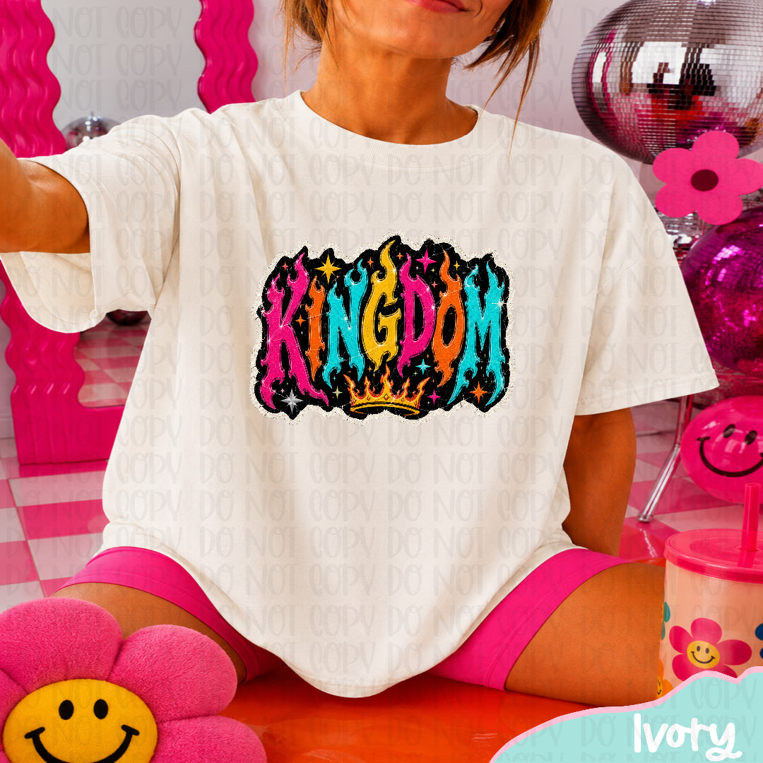 Kingdom colorful flames (Vehement) DTF Transfer