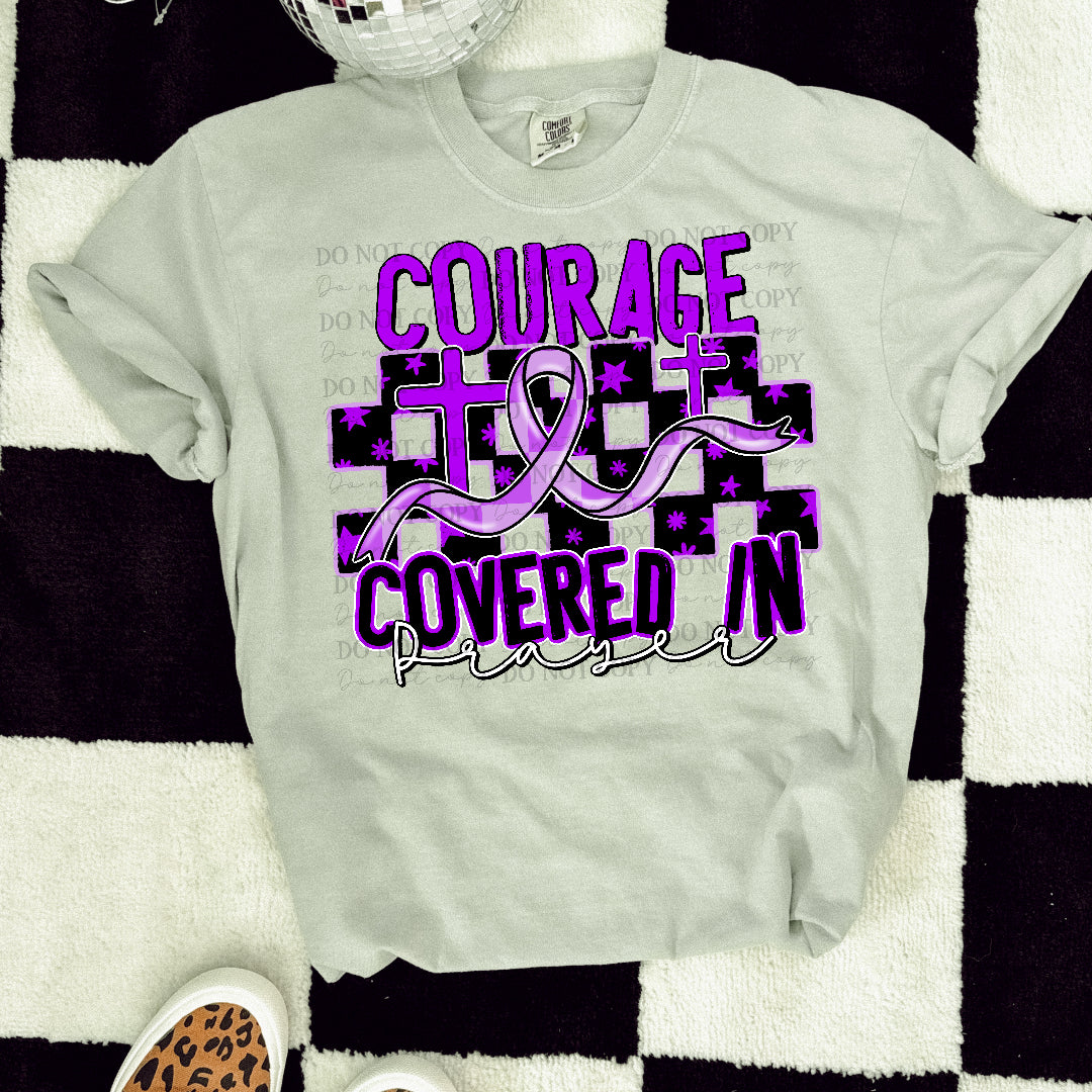 Courage covered in prayer (C's) DTF Transfer