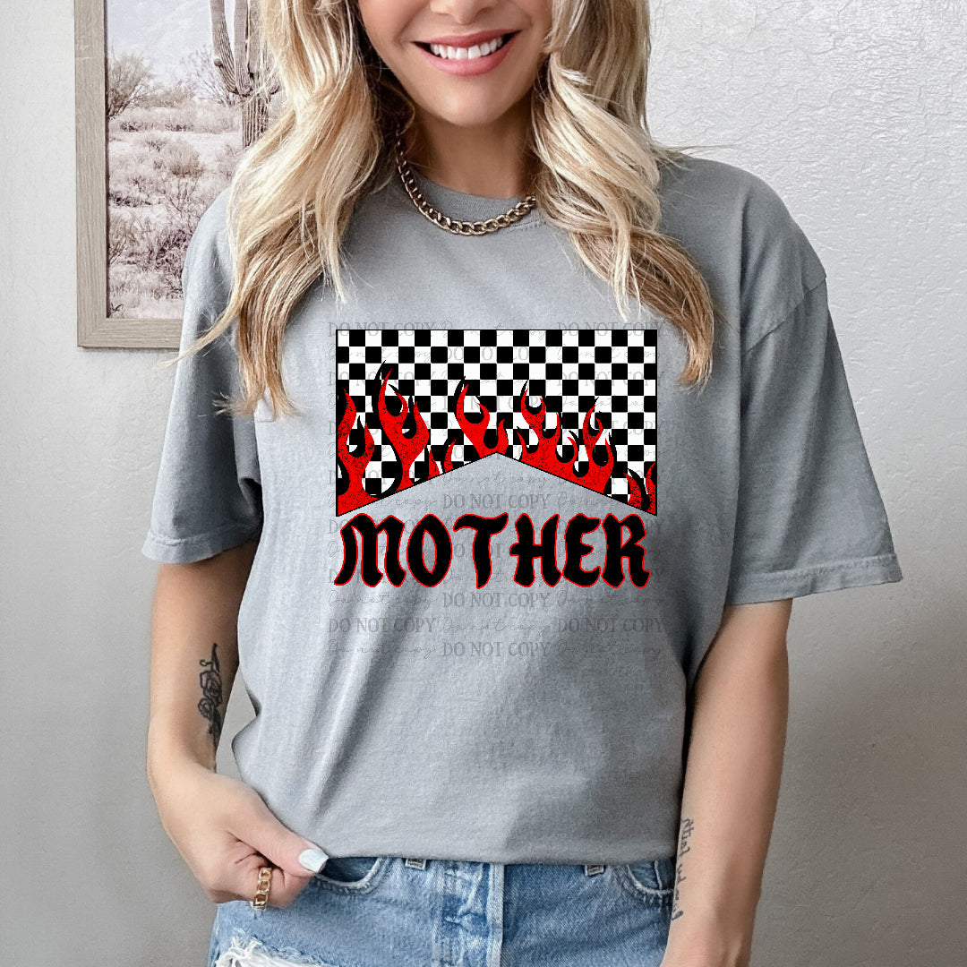 Mother red outline (MC) DTF Transfer