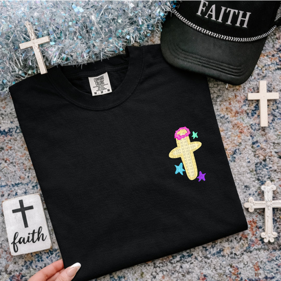 Cross with PINK crown (SDD) DTF Transfer