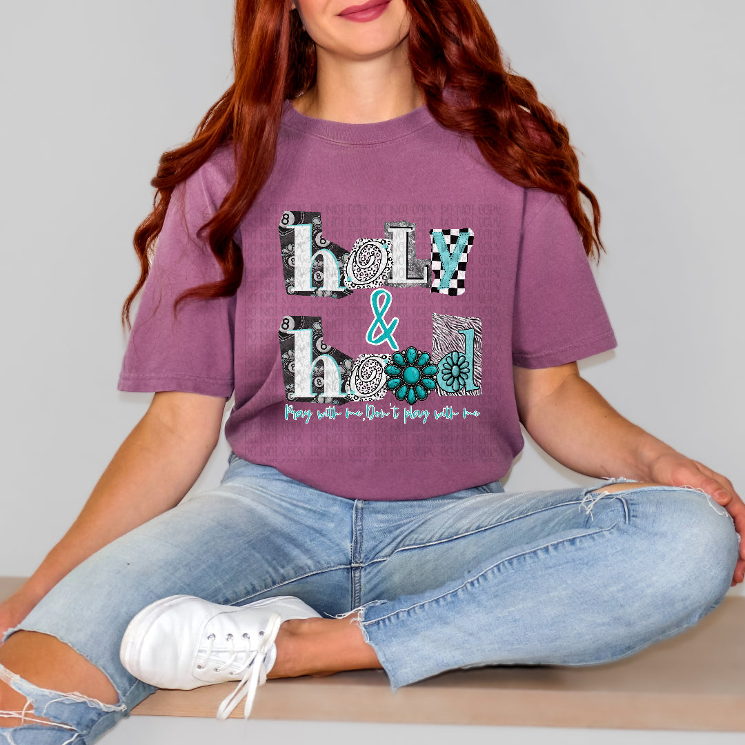 Holy & hood turquoise (c's) DTF Transfer