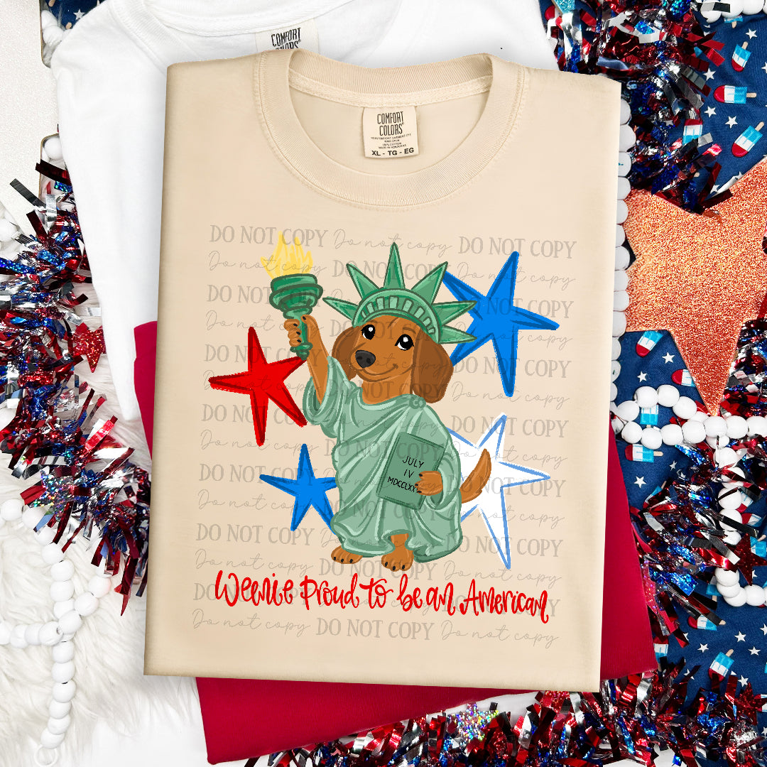 Weenie proud to be an American (Carter) DTF Transfer