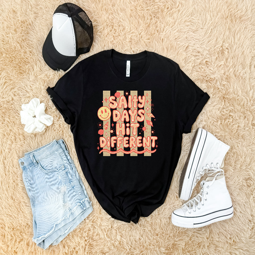 Salty Days Hit Different (w stripes) (HW) DTF Transfer