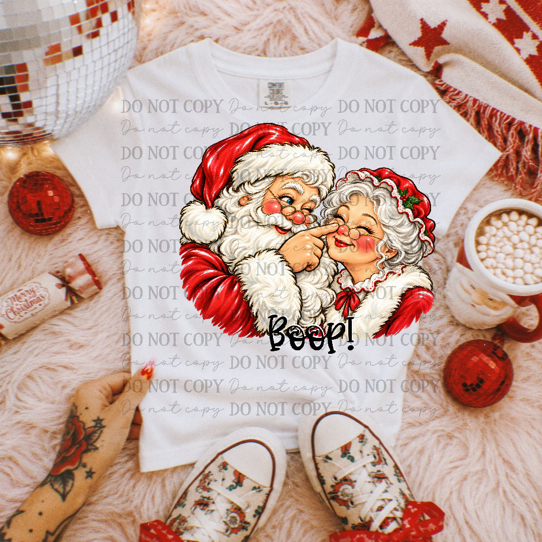 Santa and Ms. Santa BOOP! (Texas Gal) DTF Transfer