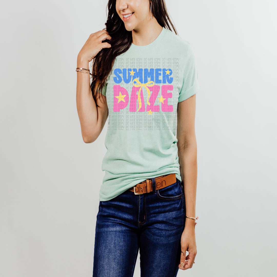 Summer daze pink and blue (Scarlow) DTF Transfer