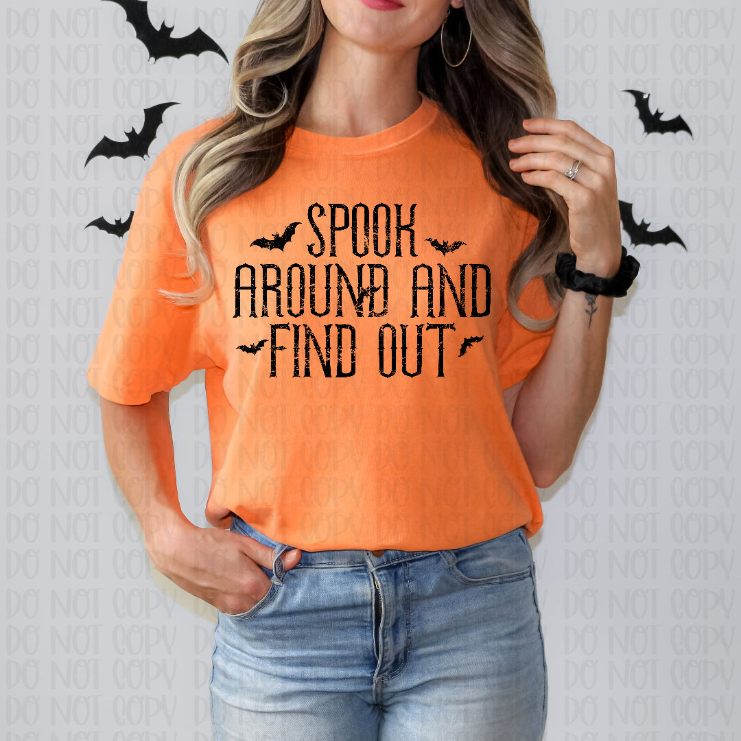 Spook around and find out black (Scarlow) DTF Transfer