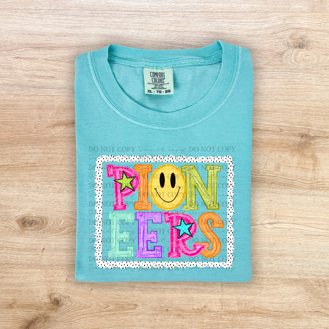Pioneers polka dot scalloped frame (Carter)DTF Transfer